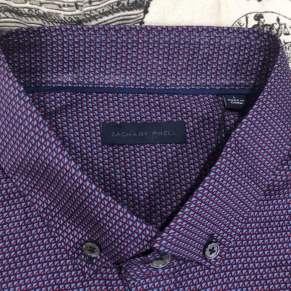 Zachary Prell Samir Regular Fit Print Sport Shirt - Picture 3 of 5
